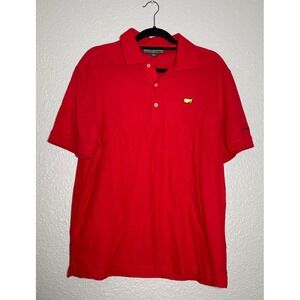 Masters Collection Golf Polo Shirt‎ Men's Size Large Red Short Sleeve Collared
